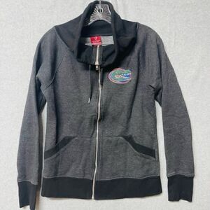 Colosseum Women's Florida Gators Black Blue Fleece Zip Up Jacket Large Good Cond